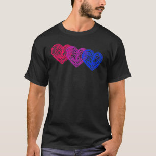 Bisexual Heart Bisexuality Bi Liebe Flag Lgbtq Pri T-Shirt
