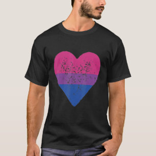 Bisexual Heart Bisexuality Bi Liebe Flag Lgbtq Pri T-Shirt