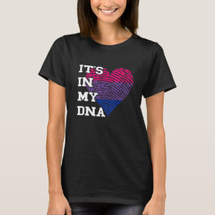 Bisexual LGBTQ Thumb Herz Meine DNA Bisexuelle Fla T-Shirt