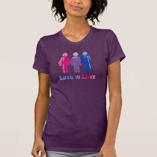 Bisexual-Liebe ist die beunruhigte Liebe T-Shirt