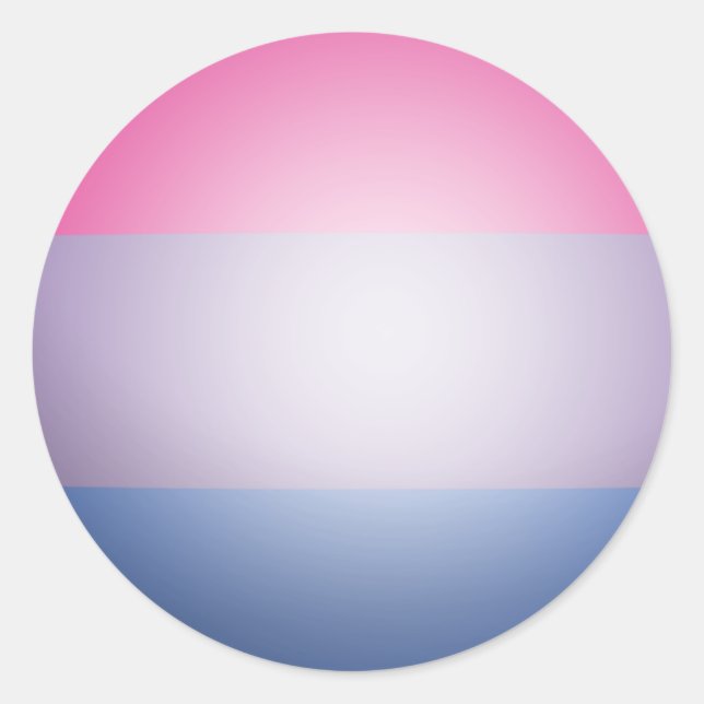 BISEXUAL PRIDE 3D-FARBEN -.pnng Runder Aufkleber (Vorderseite)