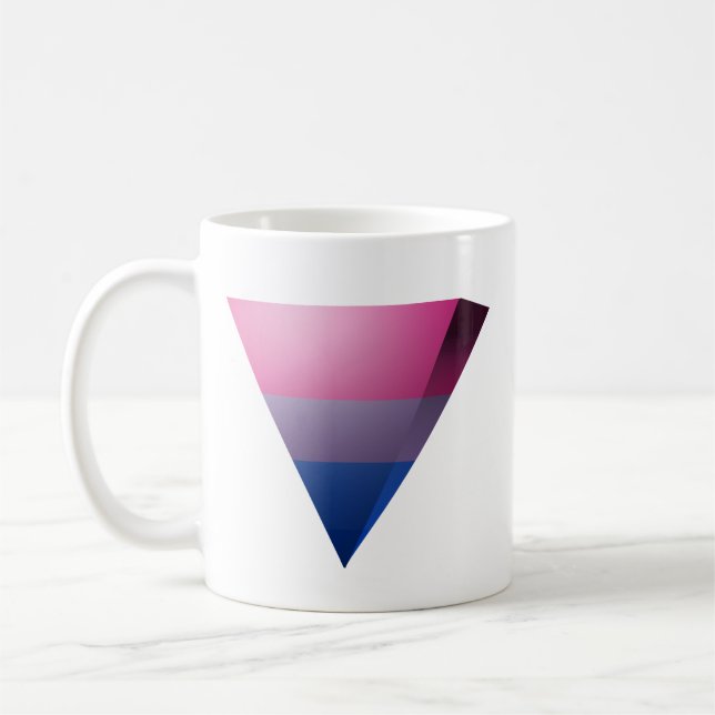 BISEXUAL PRIDE 3D TRIANGLE -.pnng Kaffeetasse (Links)