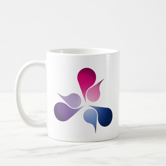 BISEXUAL PRIDE BURST -.pnng Kaffeetasse (Links)