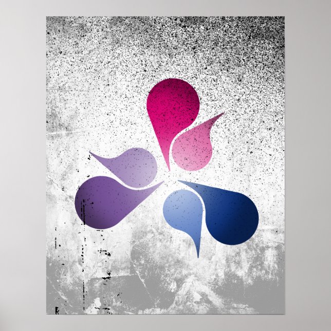 BISEXUAL PRIDE BURST POSTER (Vorne)