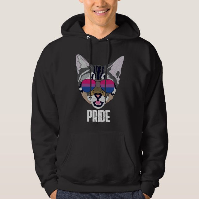 Bisexual Pride  Cat Bi Pride Hoodie (Vorderseite)