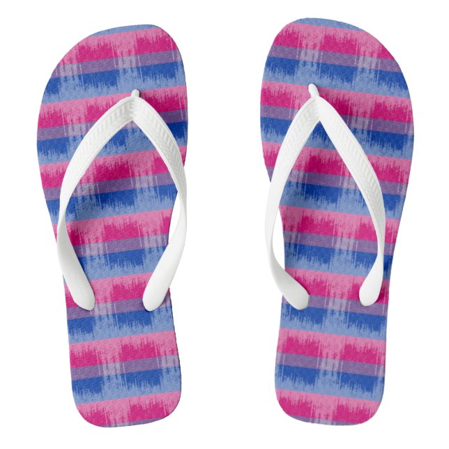 BISEXUAL PRIDE DISTRESSED DESIGN -.pnn Flip Flops (Fußbett)