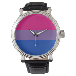 Bisexual Pride Flag Armbanduhr