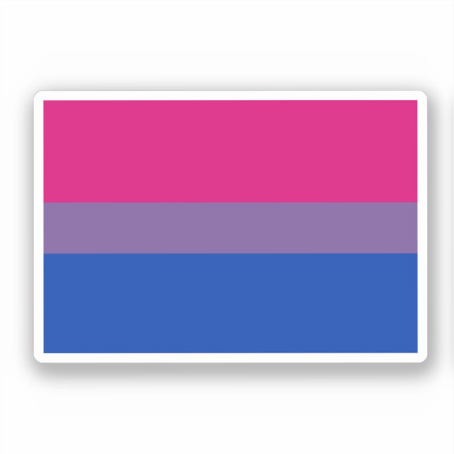 Bisexual Pride Flag Aufkleber (Vorderseite)