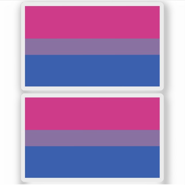 Bisexual Pride Flag Aufkleber (Vorderseite)