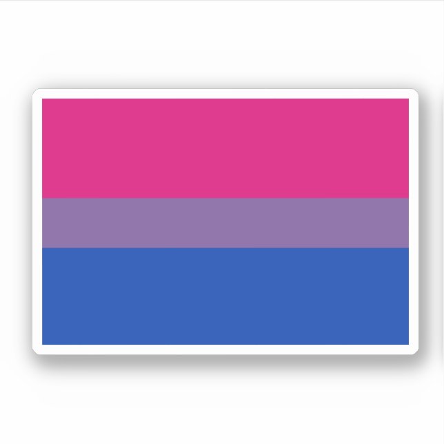 Bisexual Pride Flag Aufkleber (Vorderseite)