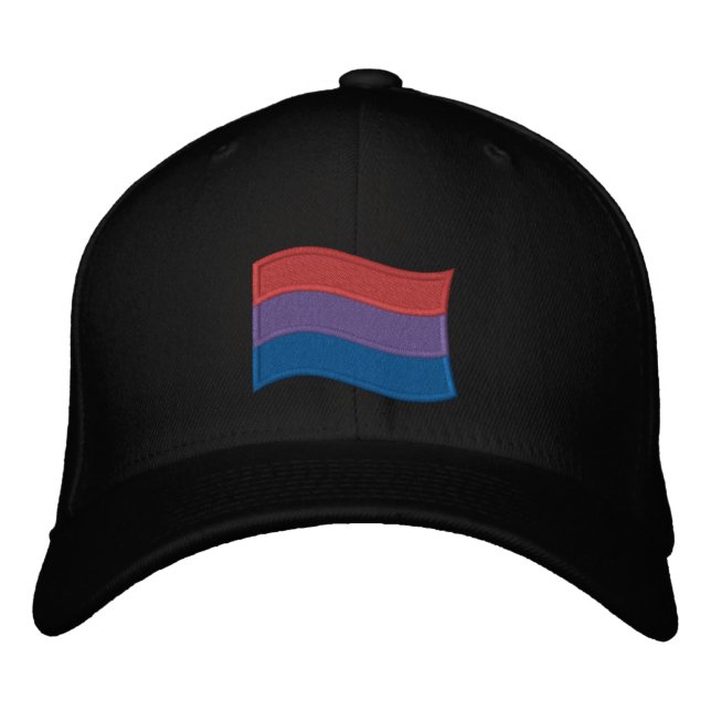Bisexual Pride Flag Bestickte Baseballkappe (Vorderseite)