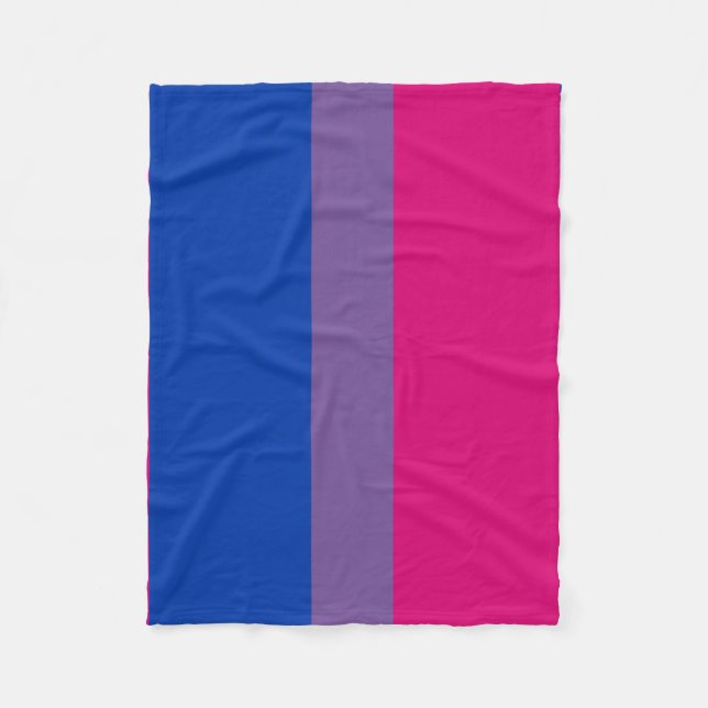 Bisexual Pride Flag Fleecedecke (Vorderseite)