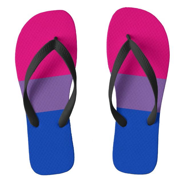 Bisexual Pride Flag Flip Flops (Fußbett)