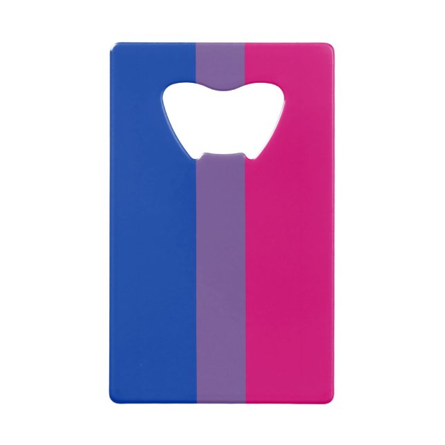 Bisexual Pride Flag Geldbeutel Flaschenöffner (Vorderseite)