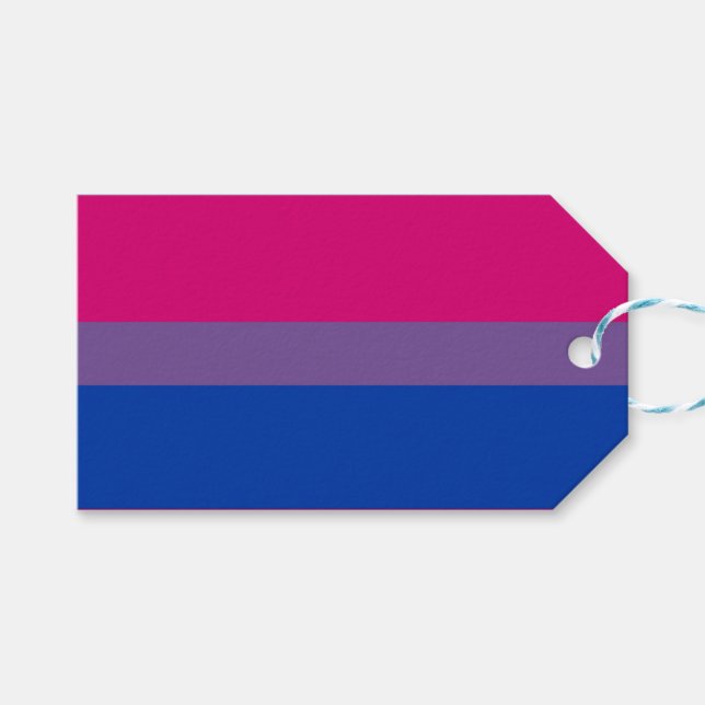 Bisexual Pride Flag Geschenkanhänger (Vorderseite (Horizontal))
