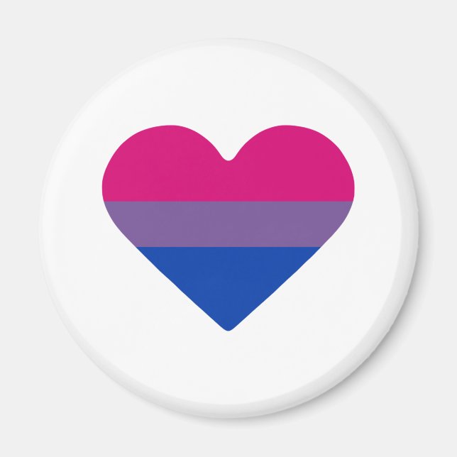 Bisexual Pride Flag Herz Magnet (Vorne)