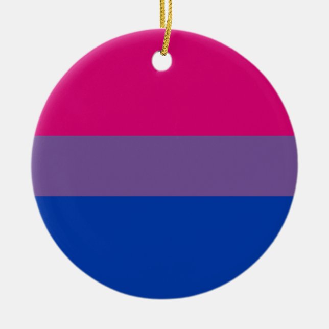 Bisexual Pride Flag Keramik Ornament (Vorne)