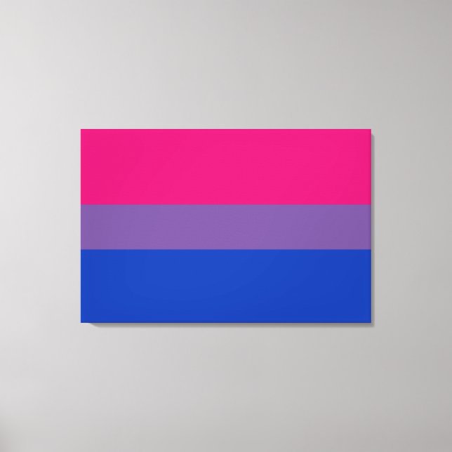 Bisexual Pride Flag Leinwanddruck (Vorderseite)