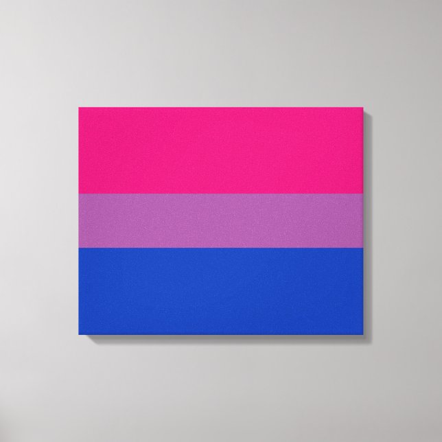 Bisexual Pride Flag Leinwanddruck (Vorderseite)