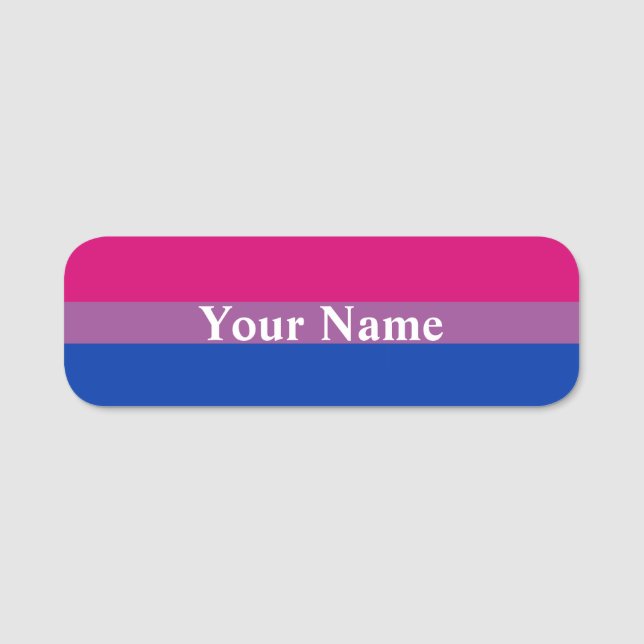 Bisexual Pride Flag Namensschild (Vorderseite)