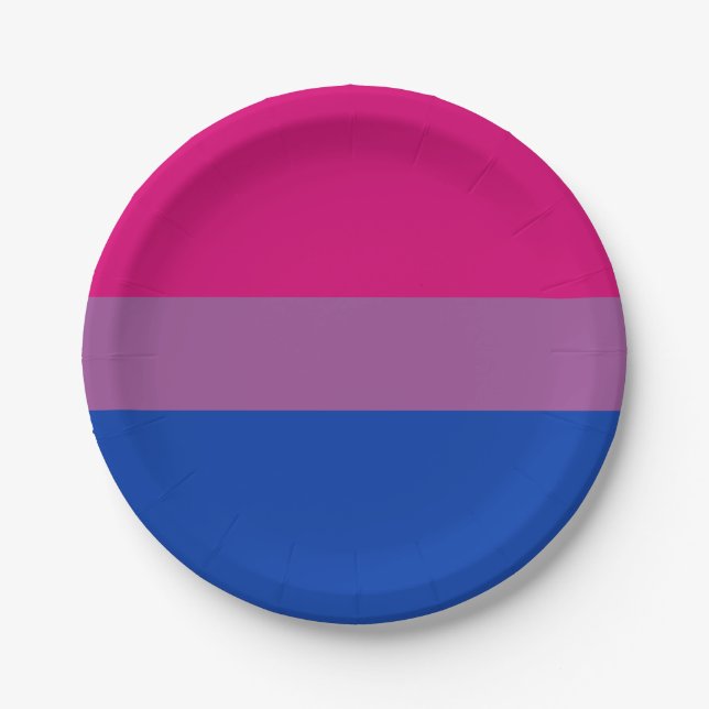 Bisexual Pride Flag Pappteller (Vorderseite)