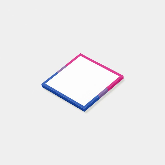 Bisexual Pride Flag Post-it Klebezettel (angewinkelt)