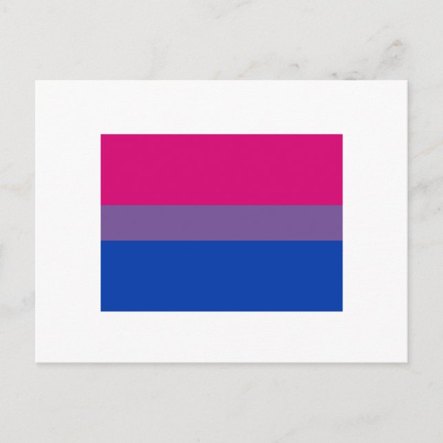 Bisexual Pride Flag Postkarte (Vorderseite)