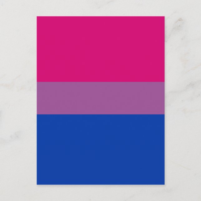 Bisexual Pride Flag Postkarte (Vorderseite)