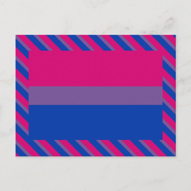 Bisexual Pride Flag Postkarte (Vorderseite)