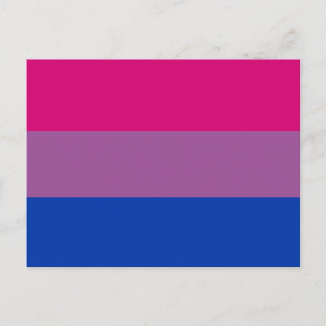 Bisexual Pride Flag Postkarte (Vorderseite)