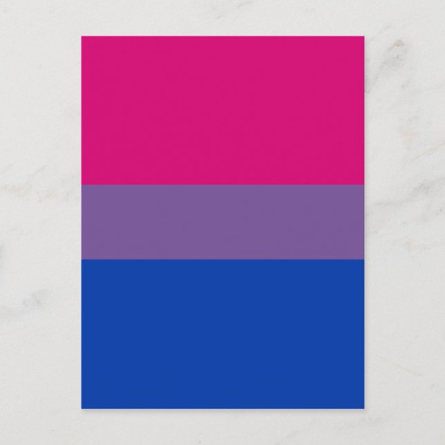 Bisexual Pride Flag Postkarte (Vorderseite)