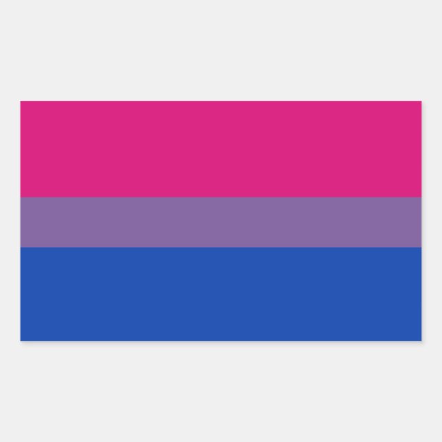 Bisexual Pride Flag Rechteckiger Aufkleber (Vorderseite)