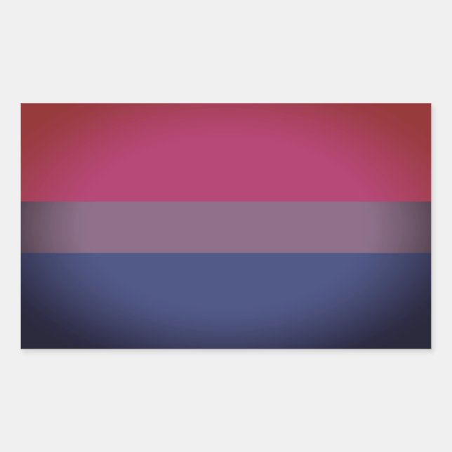 Bisexual Pride Flag Rechteckiger Aufkleber (Vorderseite)