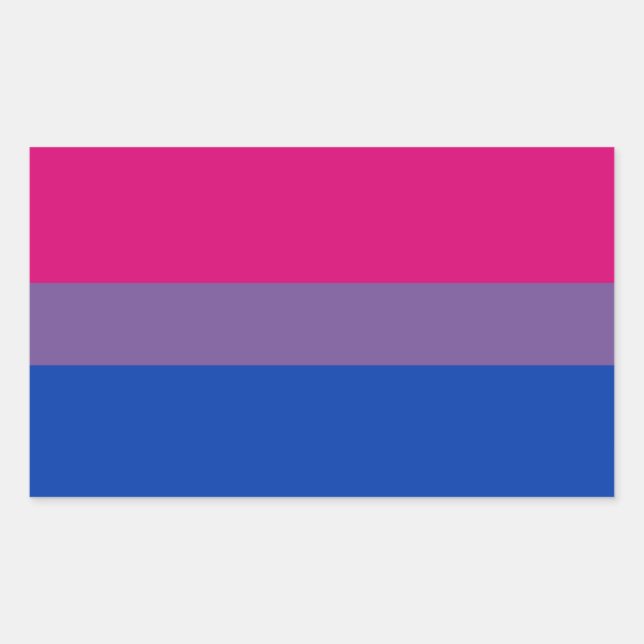 Bisexual Pride Flag Rechteckiger Aufkleber (Vorderseite)