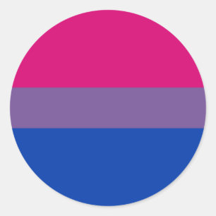 Bisexual Pride Flag Runder Aufkleber