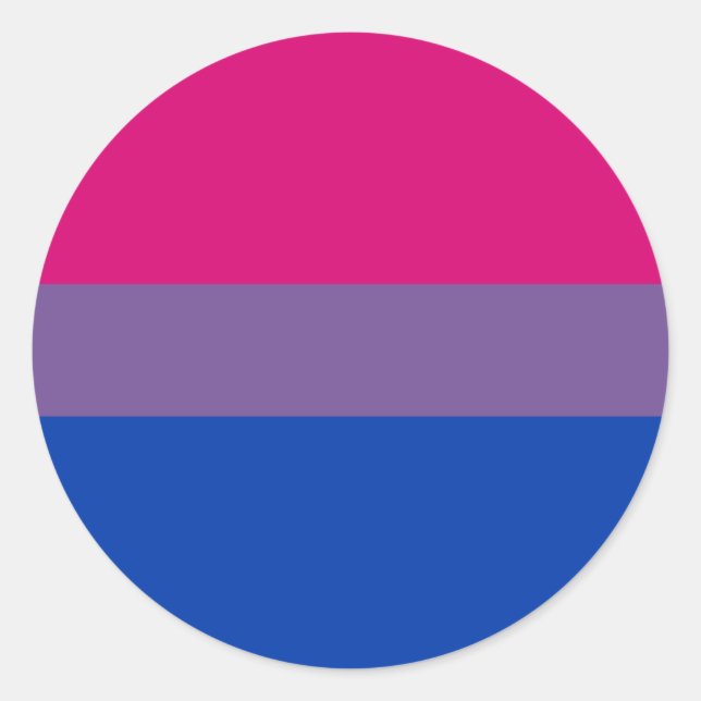 Bisexual Pride Flag Runder Aufkleber (Vorderseite)