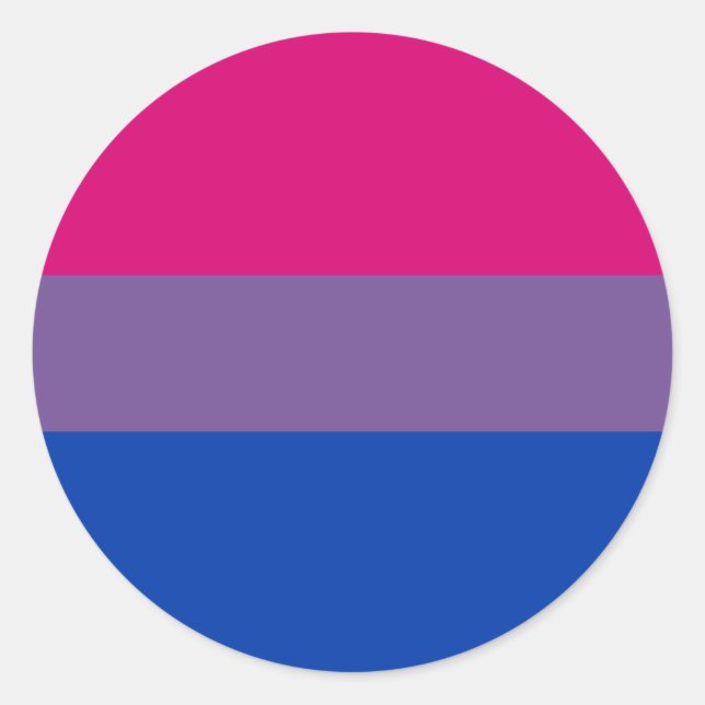 Bisexual Pride Flag Runder Aufkleber (Vorderseite)