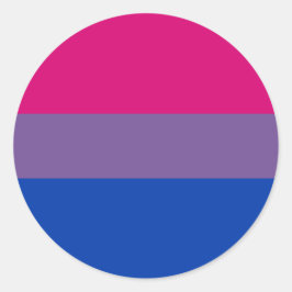 Bisexual Pride Flag Runder Aufkleber
