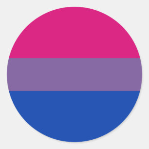 Bisexual Pride Flag Runder Aufkleber