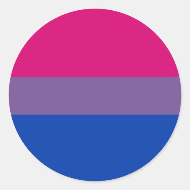 Bisexual Pride Flag Runder Aufkleber (Vorderseite)