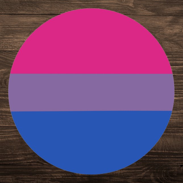 Bisexual Pride Flag Runder Aufkleber (Von Creator hochgeladen)