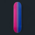 Bisexual Pride Flag Skateboard<br><div class="desc">The bisexual pride flag was designed in 1998 in order to give the bisexual community its own symbol comparable to the Gay pride flag of the larger LGBT community and increase the visibility of bisexuals, both among society as a whole and within the LGBT community. The deep pink or rose...</div>