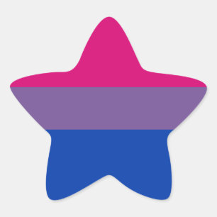 Bisexual Pride Flag Stern-Aufkleber