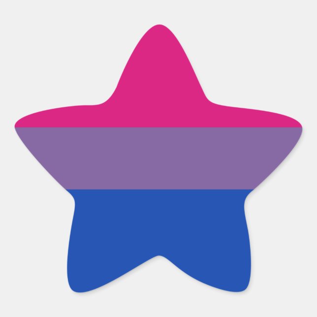 Bisexual Pride Flag Stern-Aufkleber (Vorderseite)