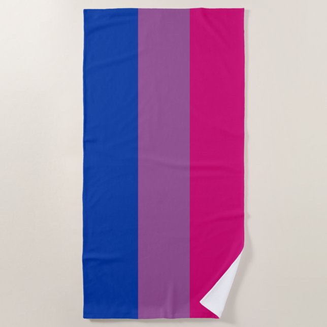 Bisexual Pride Flag Strandtuch (Vorderseite)