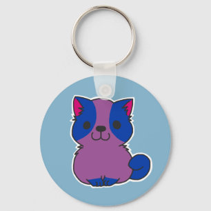 Bisexual Pride Pup Keychain Schlüsselanhänger