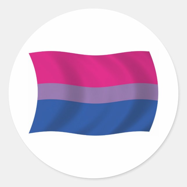 Bisexual Pride Sticker Drapeau (Devant)