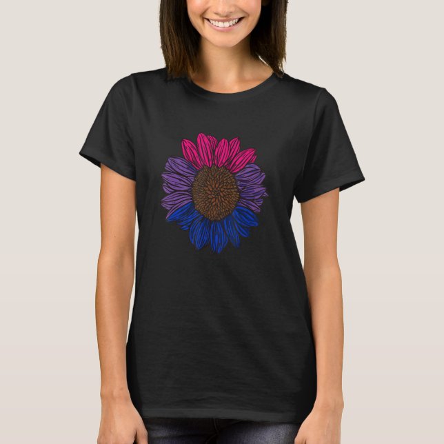Bisexual Pride Sunflower LGBT Bi Pride Bisexual Fl T-Shirt (Vorderseite)