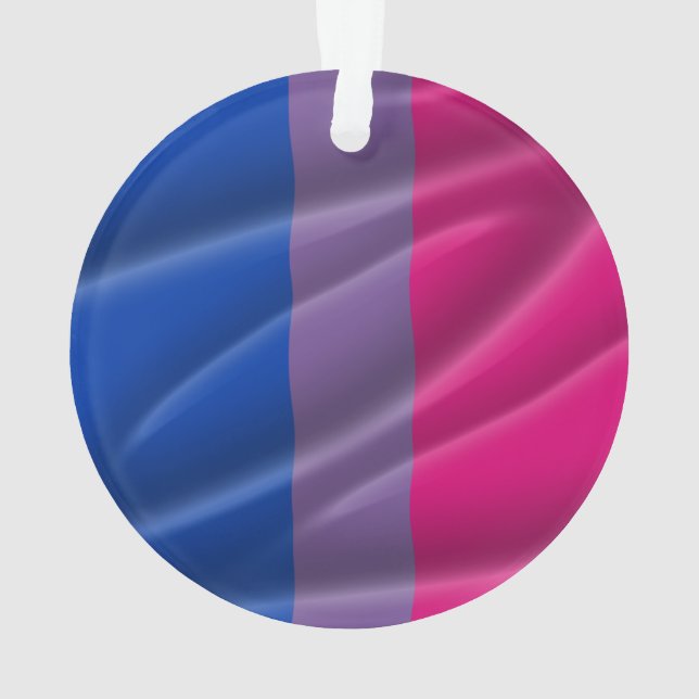 BISEXUAL PRIDE WAVY VERTICAL - 2014 PRIDE.png Ornament (Rückseite)