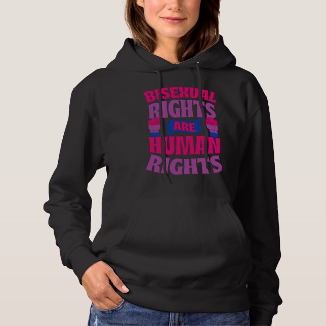 Bisexual Rights Are Human Rights Protest March Bi  Hoodie (Vorderseite)